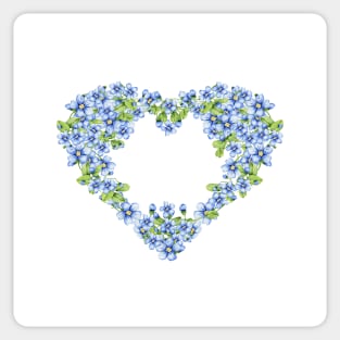 Forget me not heart Sticker